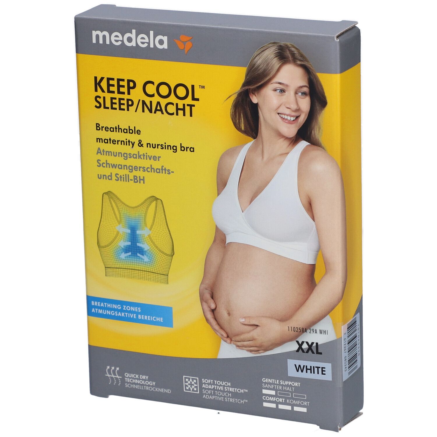 Medela Keep Cool Schlaf BH XXL weiß 1 St Bustier