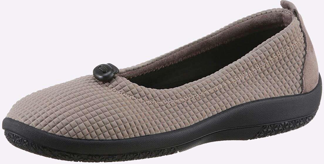 Ballerina CLASSIC, Damen, Gr. 40, grau (taupe), Textil, Basic, Schuhe Ballerina taupe 40