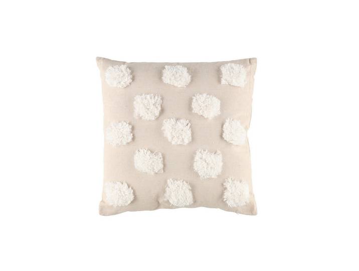 Dekokissen Pompons 45/45 cm, Beige, Heimtextilien, Wohntextilien, Kissen, Zierkissen
