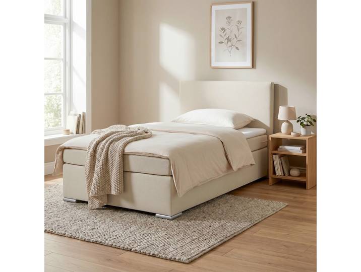 Boxspringbett Mira 2 Perlmutt ca. 140x200cm