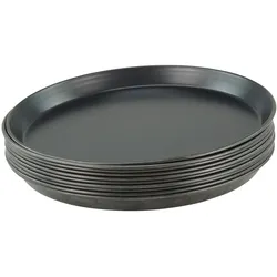 GVK ECO 10 Stück Pizzablech rund aus Blaublech Ø32 cm schwere Profiqualität