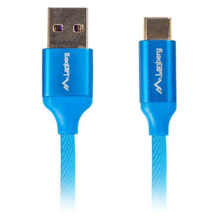 Lanberg USB A - USB C (1 m, USB 2.0) (CA-USBO-22CU-0010-BL)