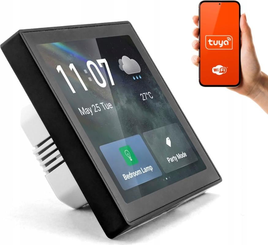 GOMEDIA Tuya Touchscreen Afstandsbediening met Zigbee Gateway, LCD-bedieningspaneel, WiFi en Bluetooth