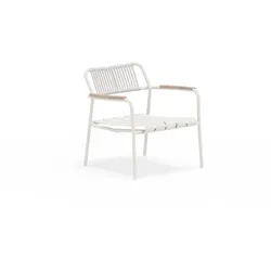 Verdea Rope gemütlicher Loungestuhl Outdoor Ivory / Perlweiß