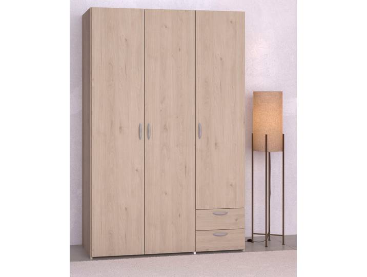 Kleiderschrank PARISOT Daily 12 , braun (jackson eiche nachbildung), B:120cm H:185cm T:51cm, Holzwerkstoff, Schränke, Kleiderschrank
