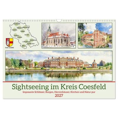 Sightseeing im Kreis Coesfeld (Wandkalender 2027 DIN A3 quer), CALVENDO Monatskalender