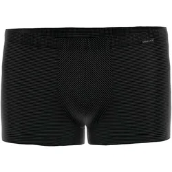 AMMANN Herren Boxershorts - Retro Short Cotton & More, Ton-in-Ton Streifen, Baumwollmischung Schwarz / M