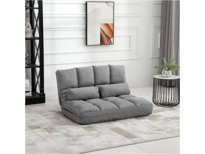 SENVIRO fauteuil lit 1 place convertible dossier reglable 102x73x60 cm gris