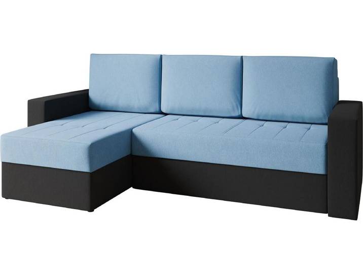 MIRJAN24 Ecksofa Calabrini, Polsterecke mit Schlaffunktion und Bettkasten, Stilvoll L-Form Polstersofa (Farbe: Gomez 12 + Gomez 06)