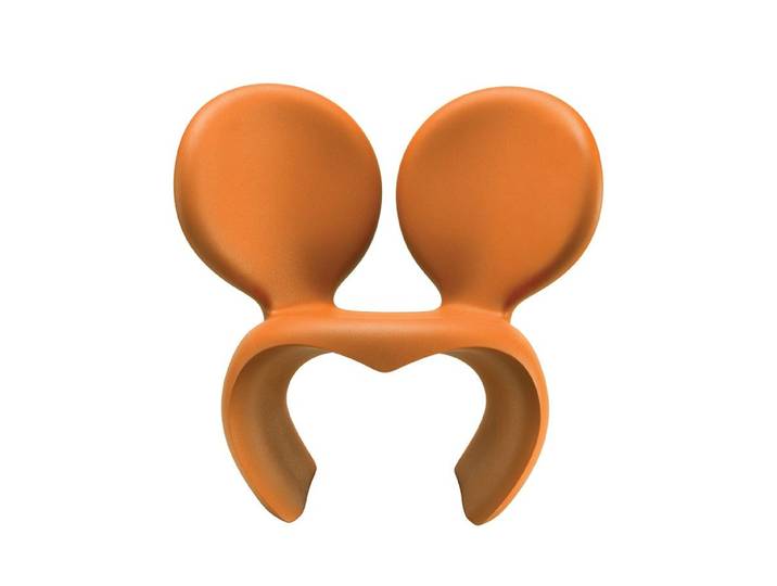 QEEBOO fauteuil d'extérieur DON'T F**K WITH THE MOUSE (Orange - Polyéthylène)