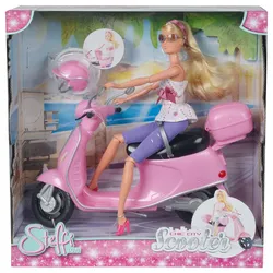 Simba 105730282 - Steffi Love - Chic City Scooter - Roller, pink, Puppe mit Zubehör