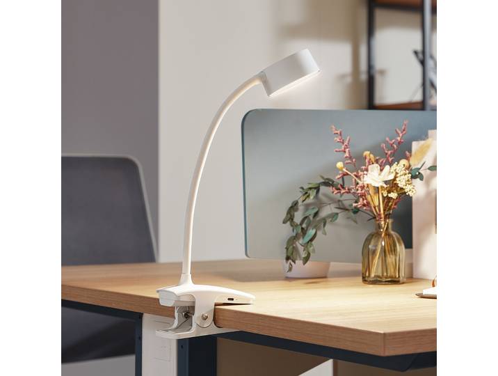 Maori LED Portable Lampe de Table w/Pince Blanc - Lindby - Bureau / espaces de travail - Moderne - Métal - À ampoule unique