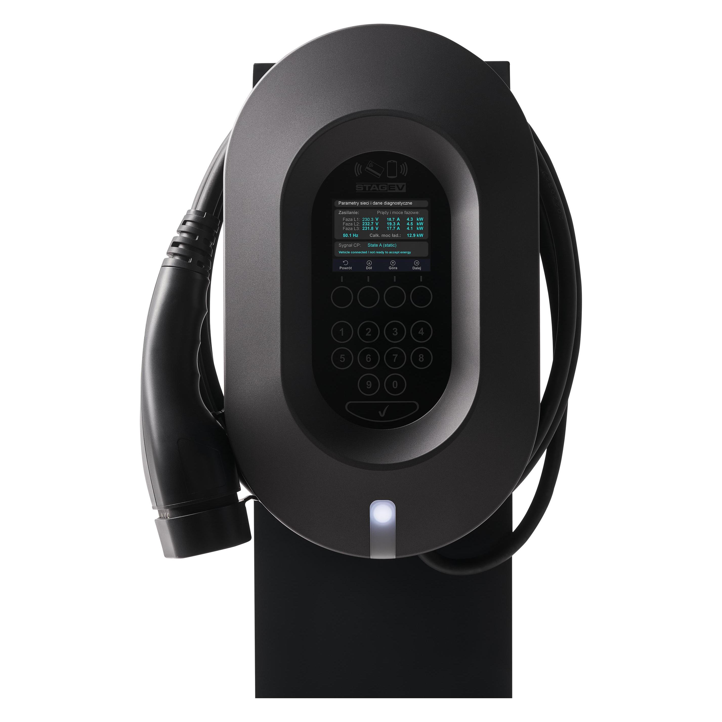 AC STAG EV CORE Ladestation (Ladekabel) Weiss Graphit (Typ 2, 16 A, 11 kW) (WEV-EVCORE-PLUS)