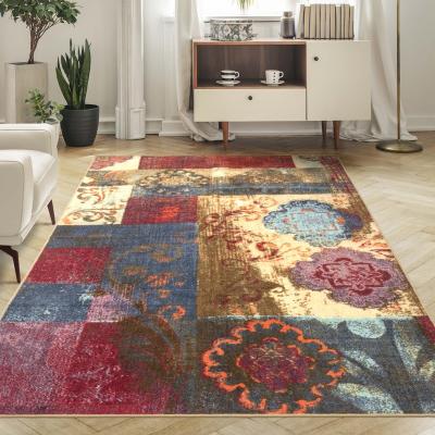 Superior Emory Damask Scroll Medallion Non-Slip Washable Indoor Runner or Area Rug
