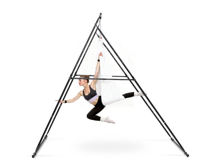 Vevor Structure Balancoire Pour Yoga Aerien Avec Hamac De 6 M\, Portique Pour Hamac Et Yoga Avec Charge Max. 200 Kg\, Support De Traction Triangulaire\, Reglages Horizontal Et Vertical\, Pour Pilates