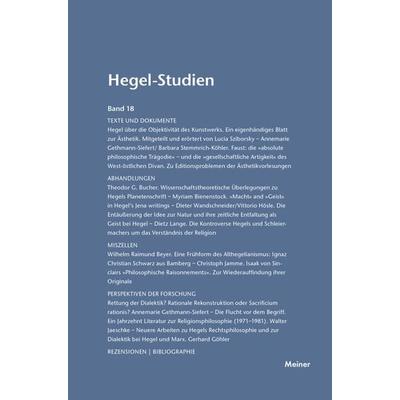 Hegel-Studien Band 18, Taschenbuch von , Meiner, F, 978-3-7873-1482-9