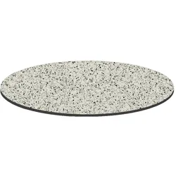 Oviala Business Runde HPL-Gartentischplatte, 70 cm, Terrazzo Oviala