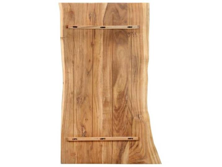 HGPOTUY Tischplatte Massivholz Akazie 100x50-60x2,5 cm Massives Akazienholz, natürliche Baumkante, poliert, gestrichen, lasiert, Feuchtigkeitsschutz, Unikat