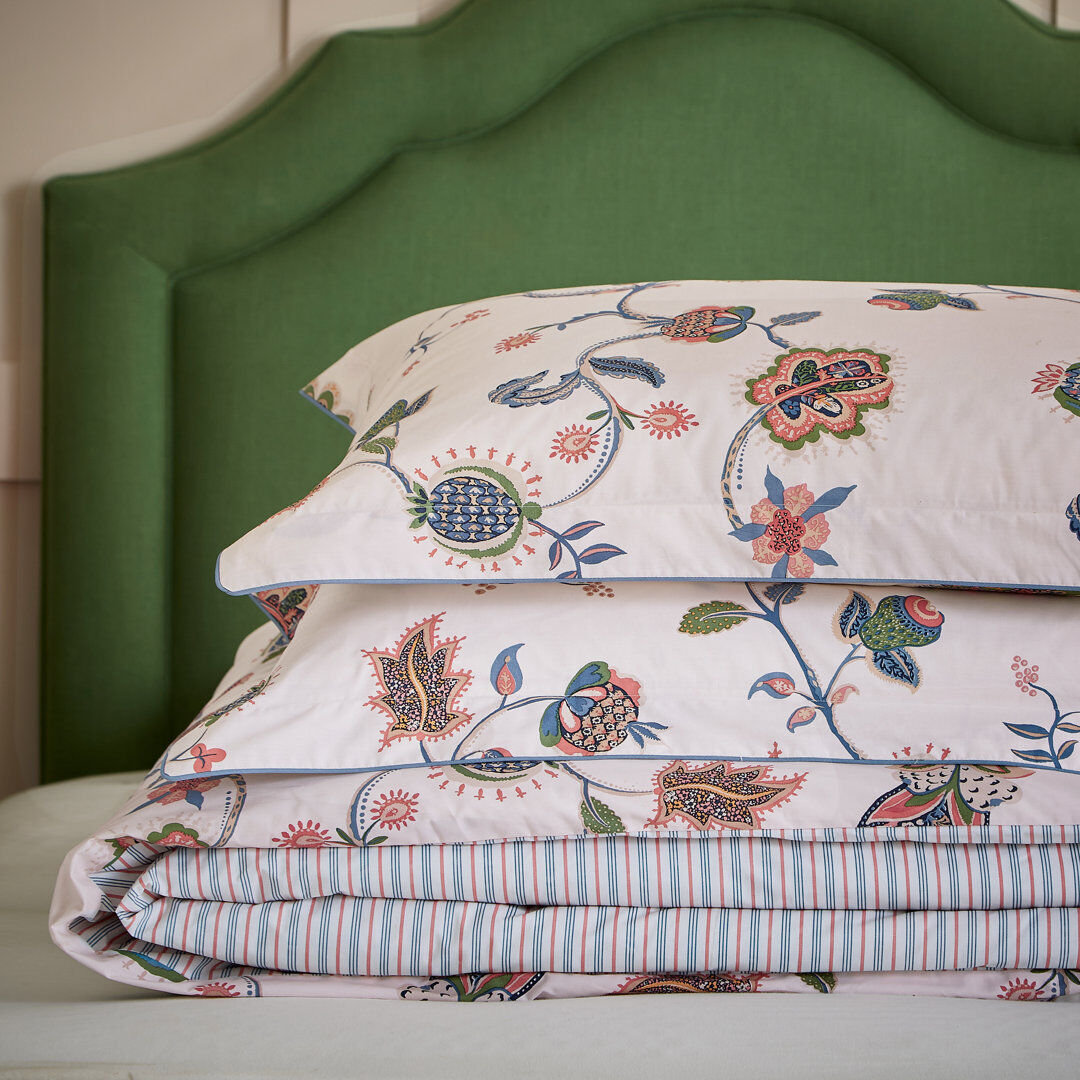 JOULES Tree Of Life Cotton Percale Duvet Cover Set White Super King Duvet Cover + 2 Pillowcases