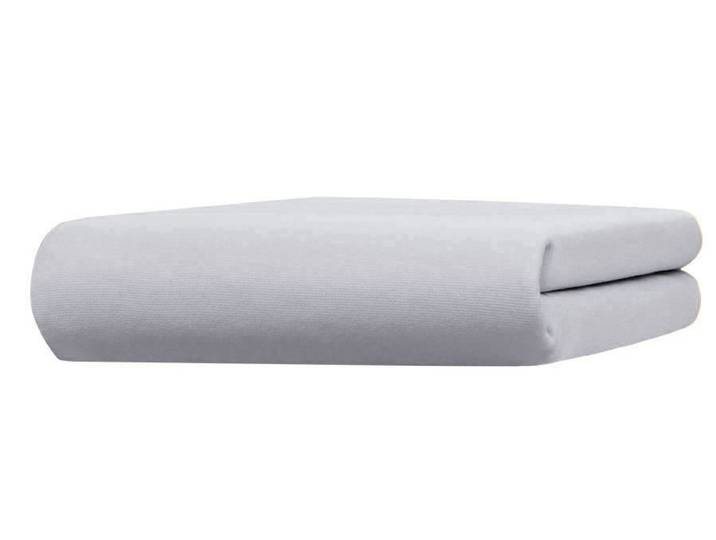 Edel-Jersey-Spannbetttuch von Bellana, Silber, Größe 138 (1x 180–200/ 200 cm), Edel-Jersey Exclusiv