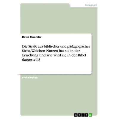 Die Strafe aus biblischer und pädagogischer Sicht. Welchen Nutzen hat sie in der Erziehung und wie wird sie in der Bibel dargestellt?, Taschenbuch von