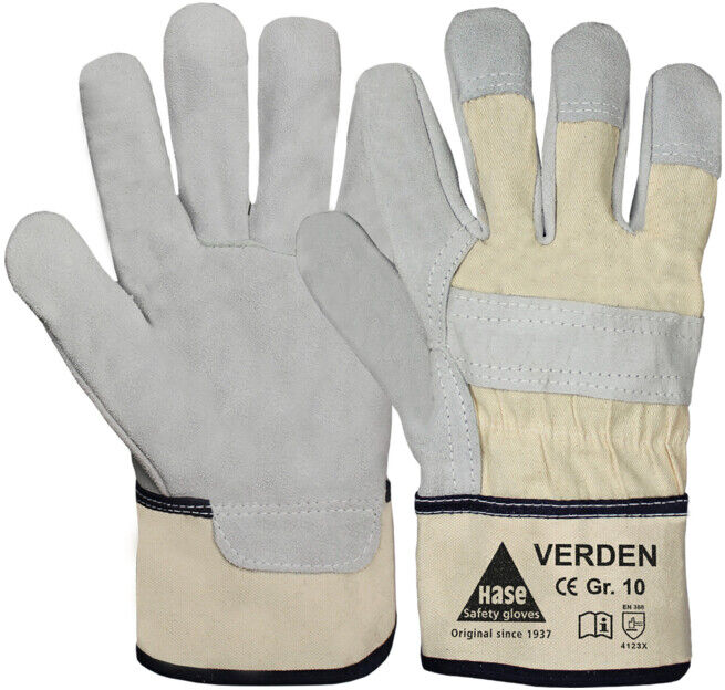 VERDEN Gants de travail en cuir croûte Réf. 11 Hase (211400-11)