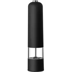 Cheffinger 2er Set Salz/Pfeffer Mühlen, Pfeffermühle + Salzmühle, Schwarz, Weiss