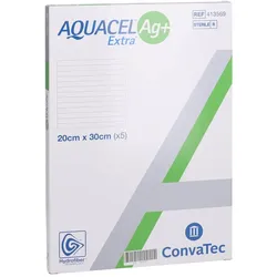 Aquacel Ag+ Extra 20x30 cm Kompressen ConvaTec