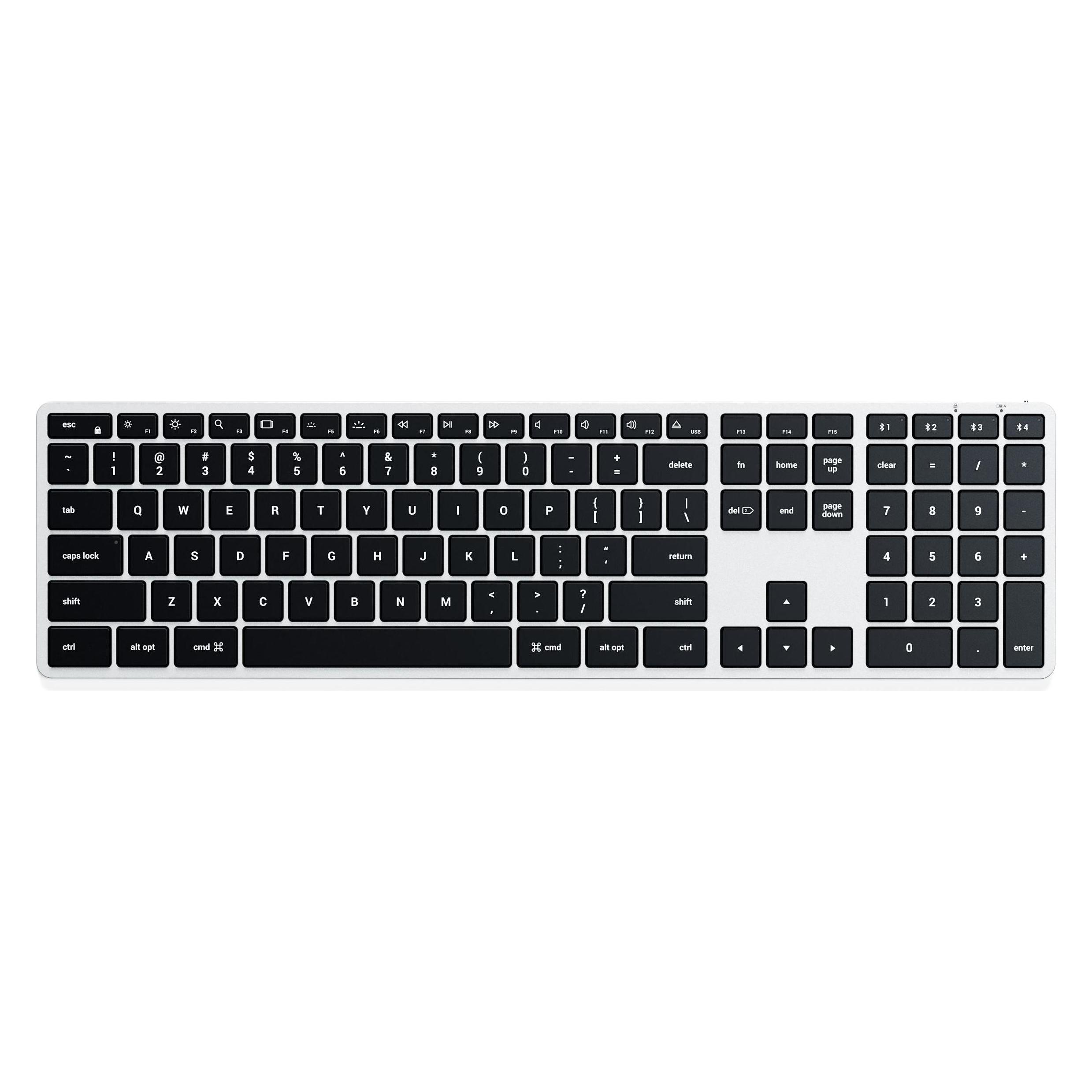 Satechi Slim X3 Bluetooth Keyboard - draadloos - verlichte toetsen - ultra dun - zilver (Eng. Int., Kabellos) (ST-BTSX3S)