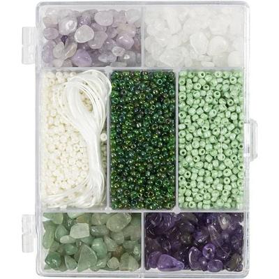 Creativ Company Kreativ Mix Schmuck, Kristalle, Größe 2,6-10 mm, Lochgröße 0,8-1,2 mm, sortierte Farben