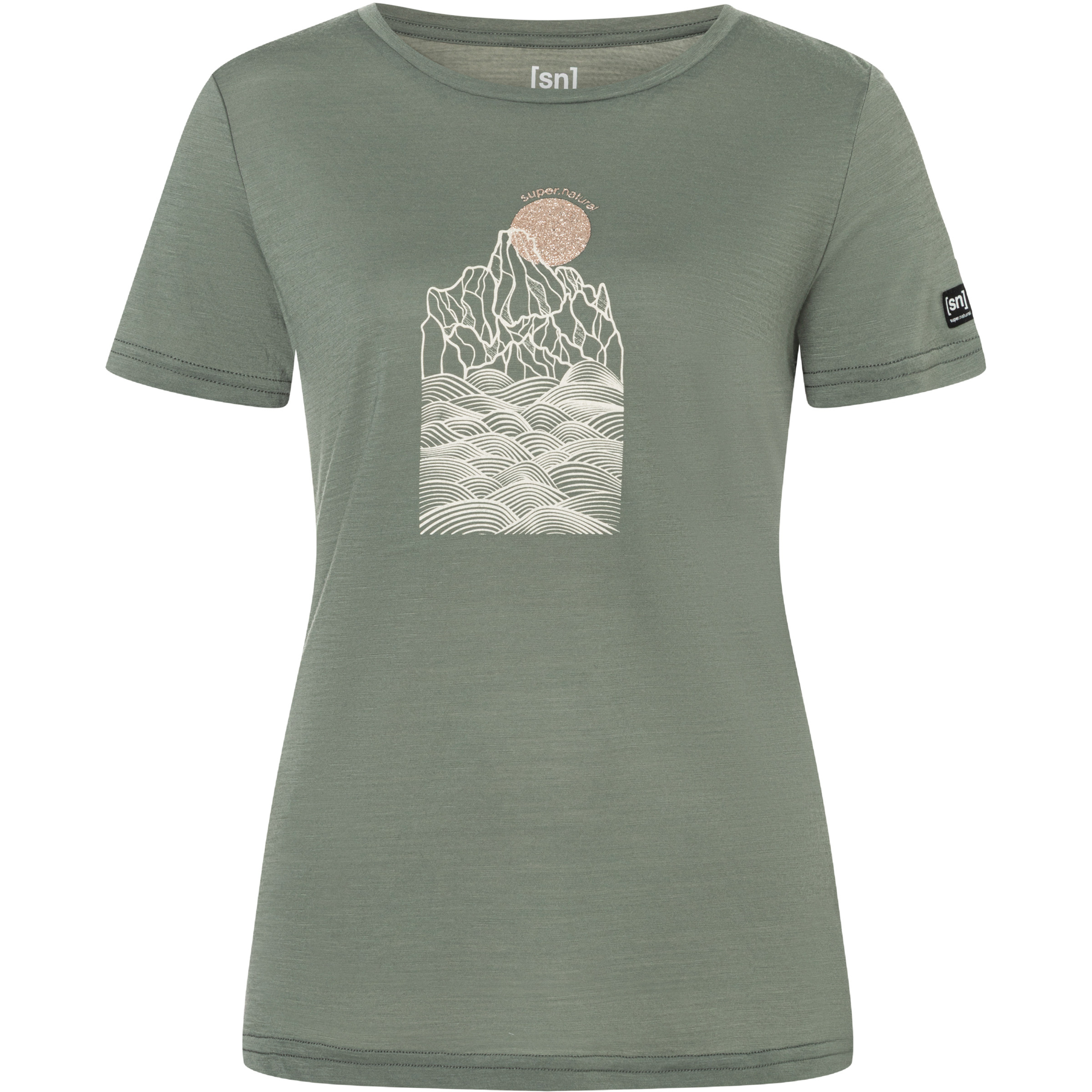 Super.Natural Preikestolen Cliffs Damen T-Shirts oliv Größe M Trekking Hautfreundlich Merinowolle