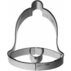 BIRKMANN Ausstechform Glocke, Plätzchenform, Ausstecher, Ausstechform, Keks Form, Edelstahl, mit Innenprägung, 5,5 cm, 198357