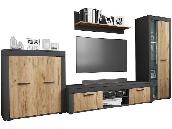 4 Pcs Cabinet Wall Set Résidentiel Mur Usilo Xl 159x300x37 - Vcm