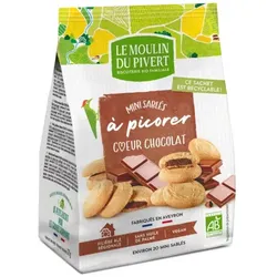 Le Moulin du Pivert Mini-Kekse mit Schokoladenfüllung bio