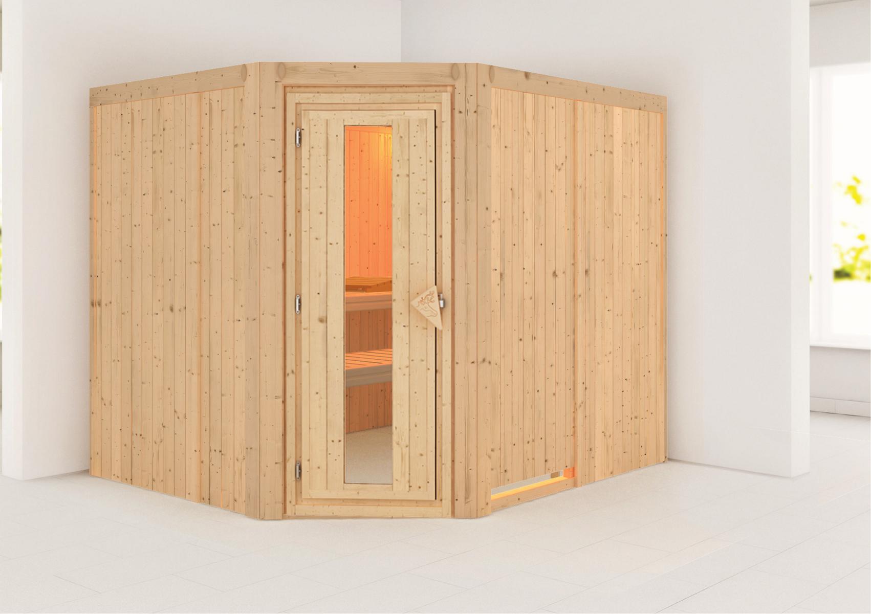 KARIBUHOLZT Sauna Malin Eck, o. Zub. m.einer Isoliertür 09231531
