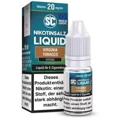 Virginia Tobacco 10ml NicSalt Liquid by SC 10ml / 20mg