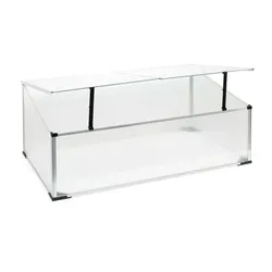 Helloshop26 - Mini-Gartengewächshaus aus Aluminium und Polycarbonat 100 x 60 x 40 cm mit Gasdruckfederöffnung 16_0002679