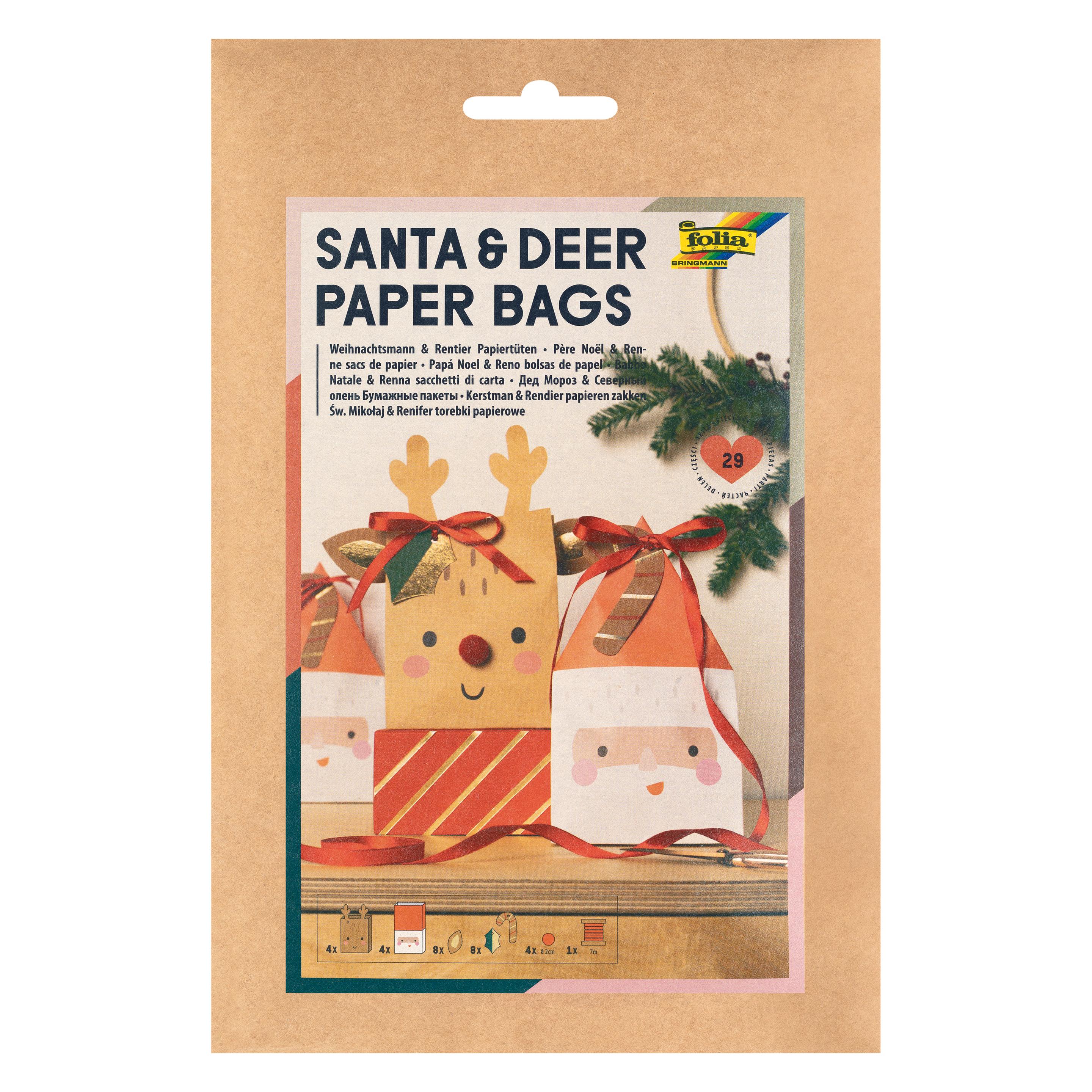 Folia Santa & Deer Paper Bags, 29 Teile (29x) (41293)