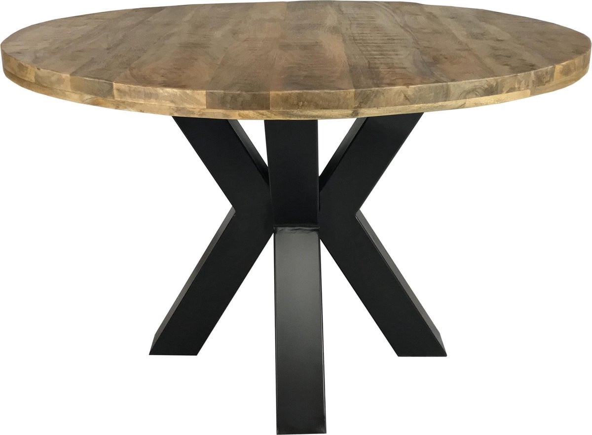 The Copperbarn Ronde eettafel van mangohout 130 cm