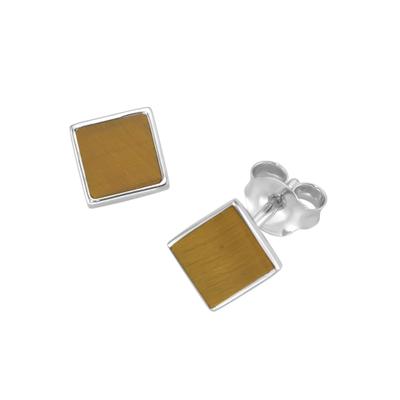Paar Ohrstecker "schwarzer Achat, Tigerauge oder Lapis Silber 925", gold (braun), GIORGIO MARTELLO MILANO, Ohrringe, Herren