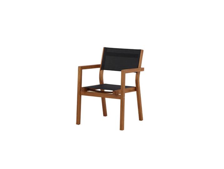 Furnlux Gartenessstuhl Venice Braun 61x60x85 cm, Holz, 61x85x60 cm, Gartenmöbel, Gartenstühle