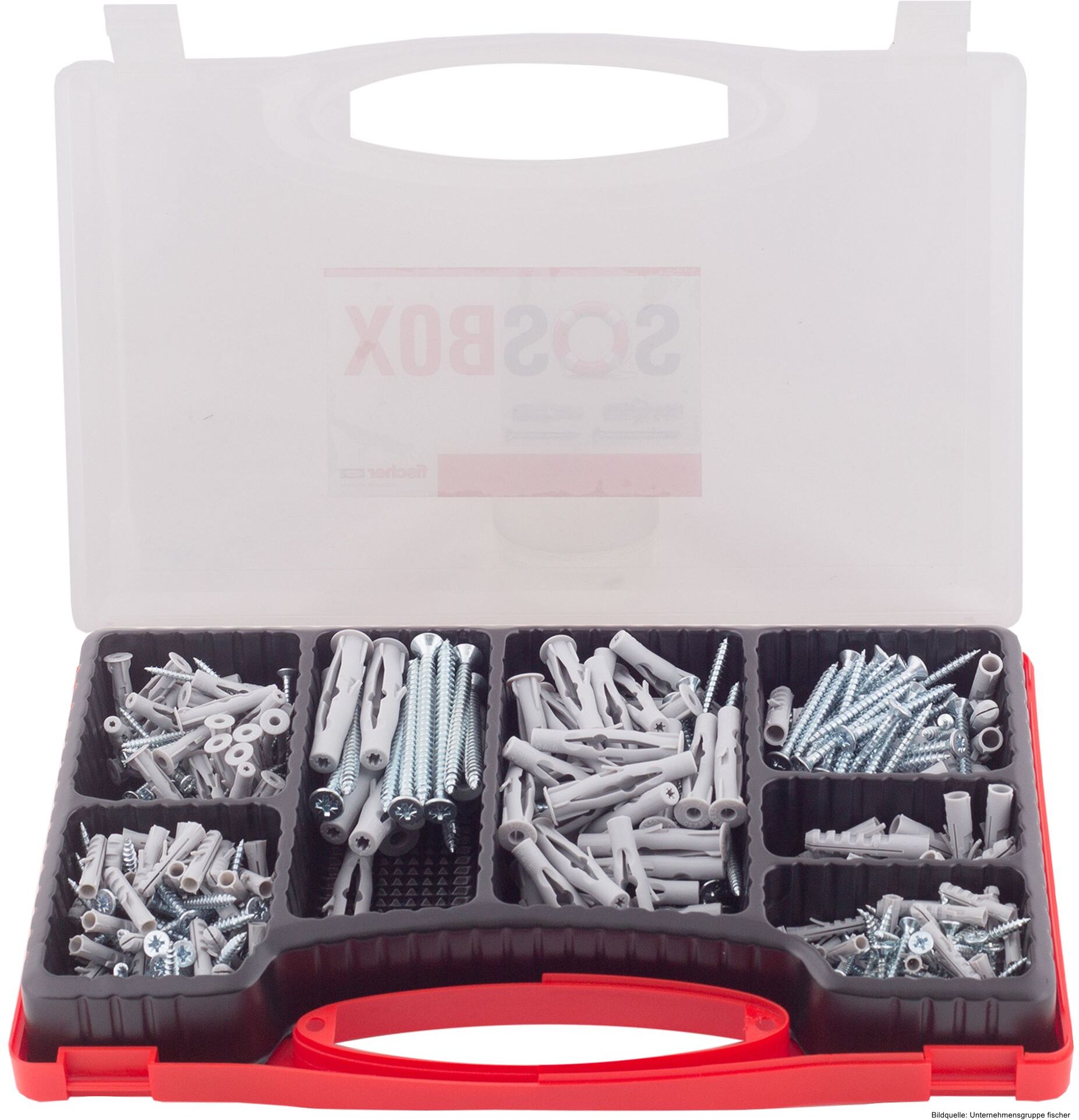 fischerwerke fischer SOS-Box Dübel S + FU + Schraube, 360-teilig