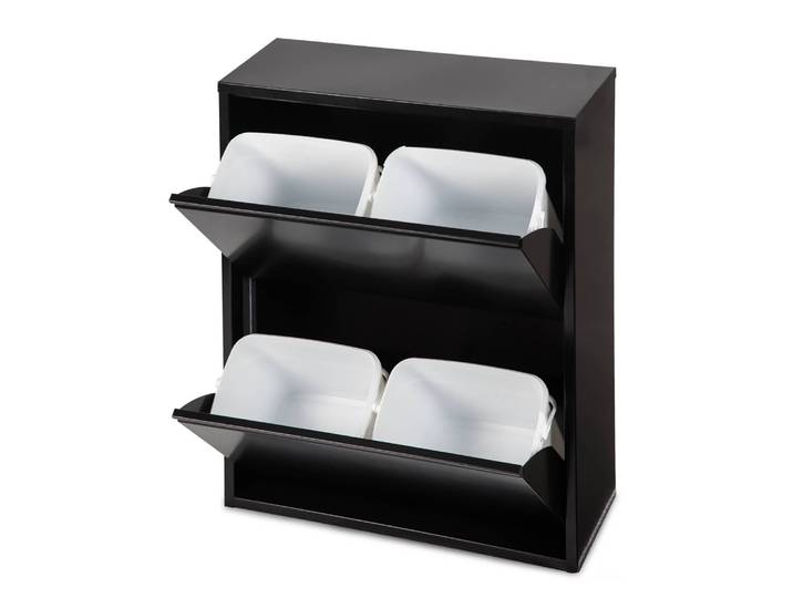 Mülleimer Fortes 60 x 95cm Schwarz/Schwarz