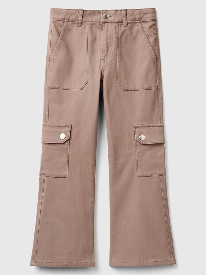 Benetton Cargohose in Taupe - 160