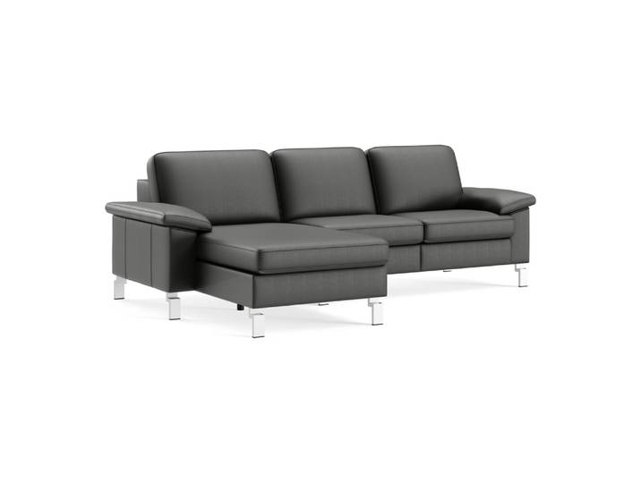 Ecksofa Classica-8011, Johann Jakob, kat. j, mercury black, Leder