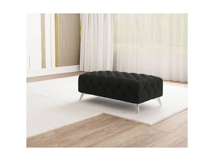 Repose-pieds I 120cm Gris Microfibre Enza: Anthracite