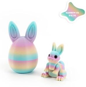 Uplift Picks Easter Rabbit Ornament 3D Printed Bunny Decor Egg Desktop Figurine i