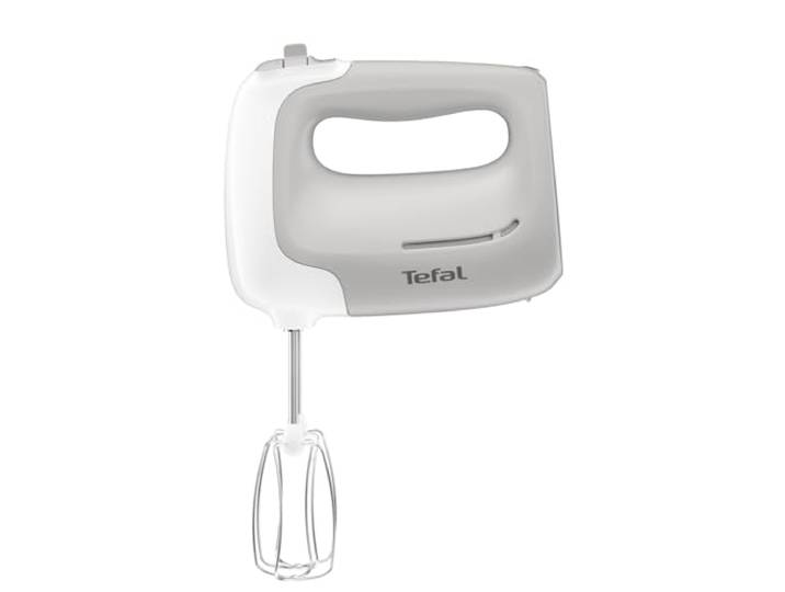 Tefal Handmixer Prep'Mix, 450 W, Handrührgerät mit 5 Geschwindigkeiten, 2 Schneebesen und 2 Knethaken aus Edelstahl, ergonomisches Design, spülmaschinenfestes Zubehör, HT450B