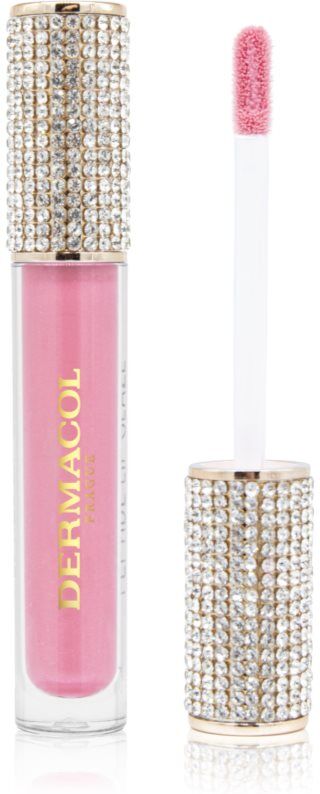 Dermacol Diamond Edition Peptide Lip Glaze nourishing lip gloss with peptides shade 04 Rose Amber 2.5 ml