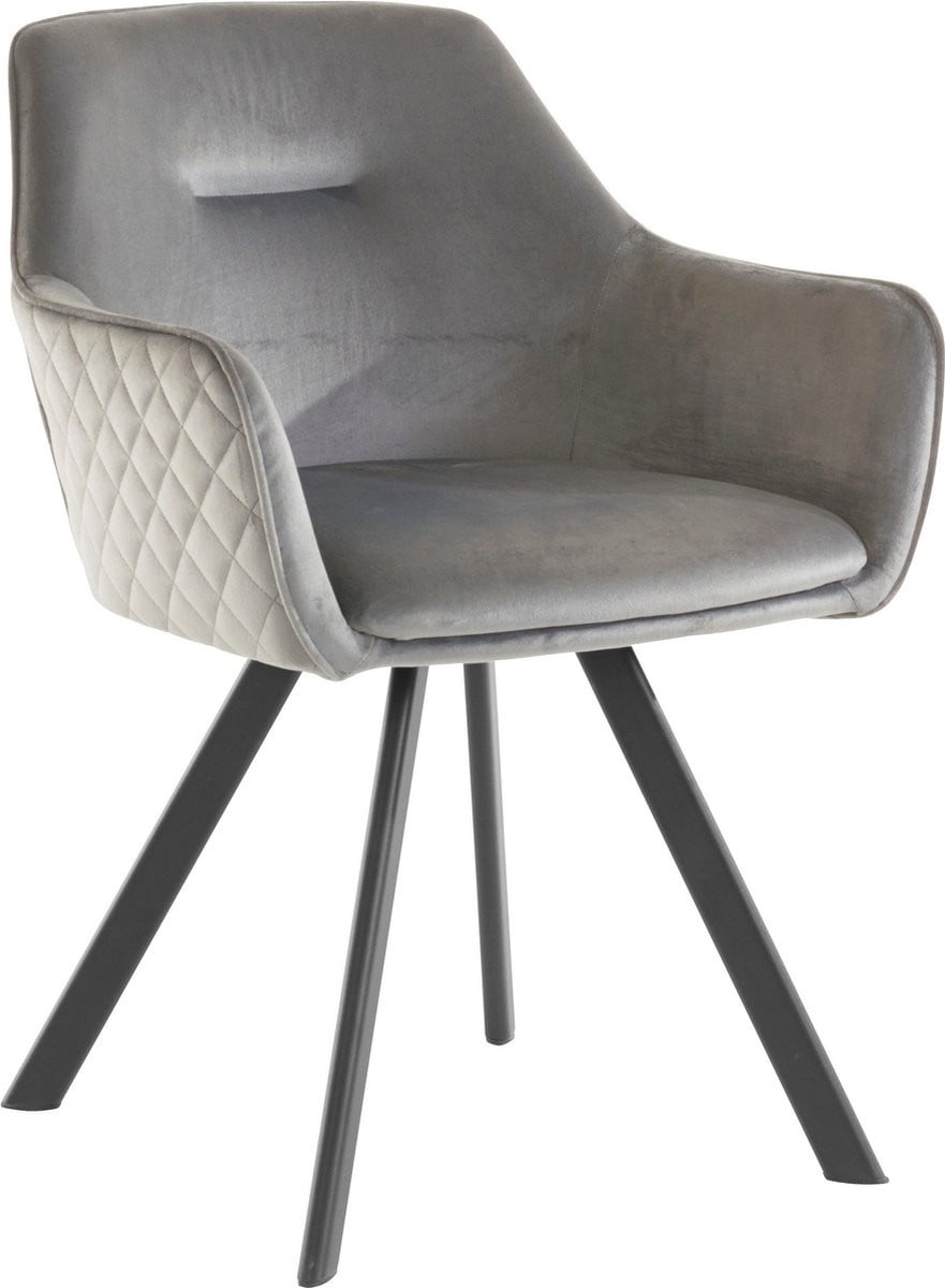 Notio Living Nina Fauteuil - Grijs Fluweel
